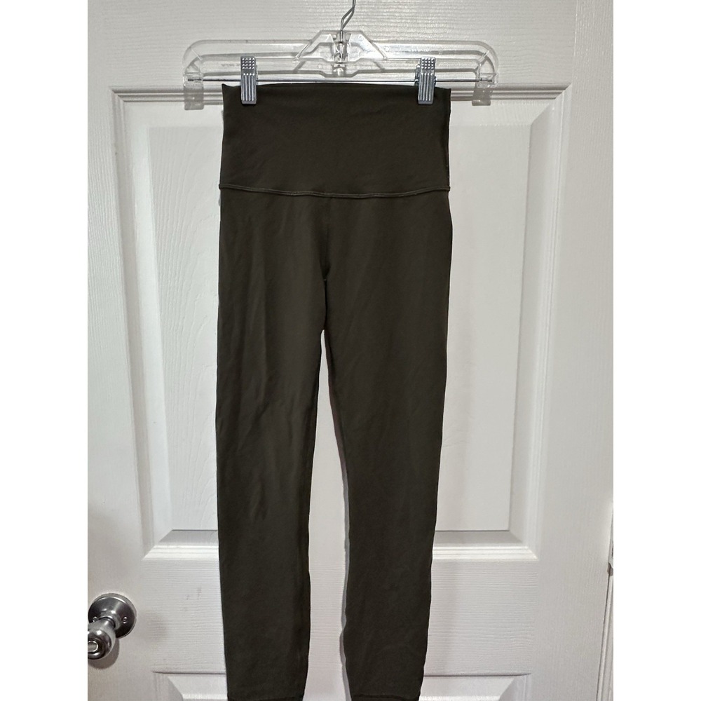 Lululemon Wunder Train High-Rise Crop Leggings 23" Everlux -  Size 2‎ - Green